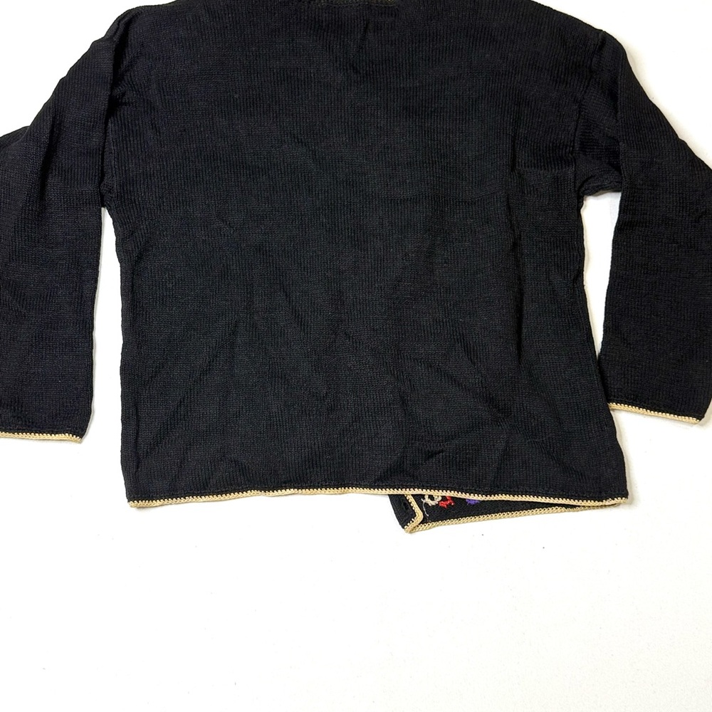 Vintage Heirloom Collectibles Y2K World Party 2000 Embroidered Cardigan Sz Large - Picture 5 of 7